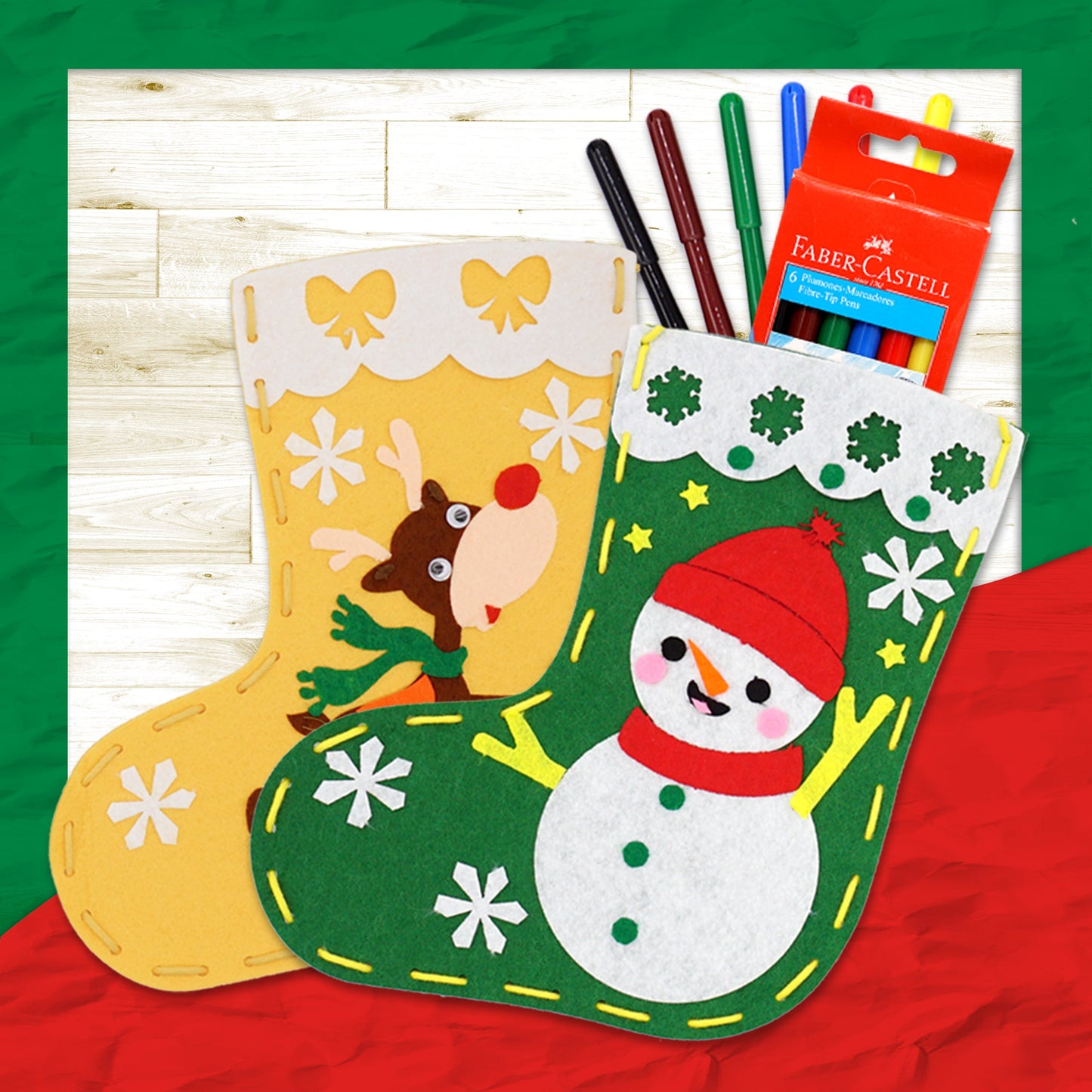 Kid's Holiday Craft Kit: Christmas Time is Here! (Ages 3-9)