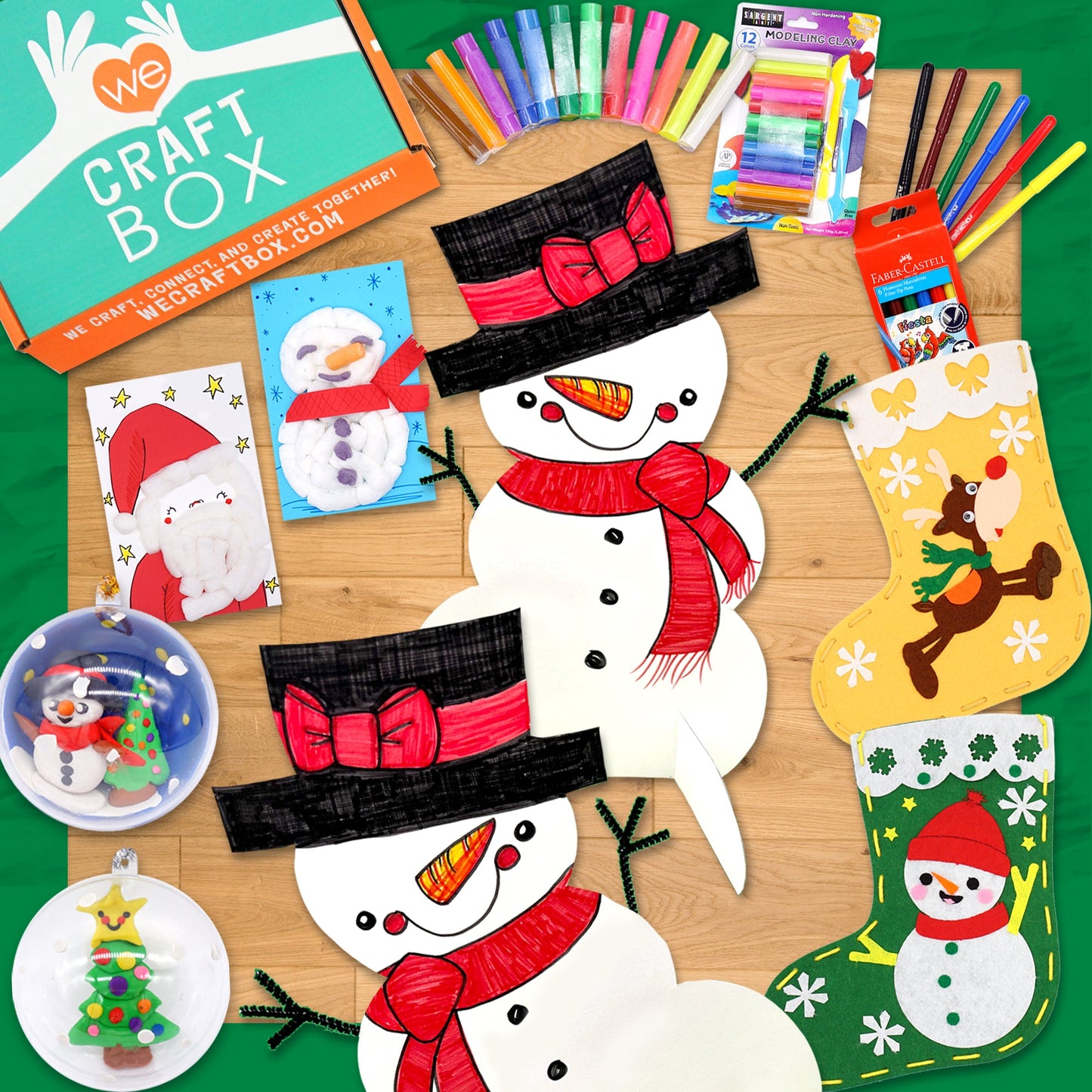 Kid's Holiday Craft Kit: Christmas Time is Here! (Ages 3-9)