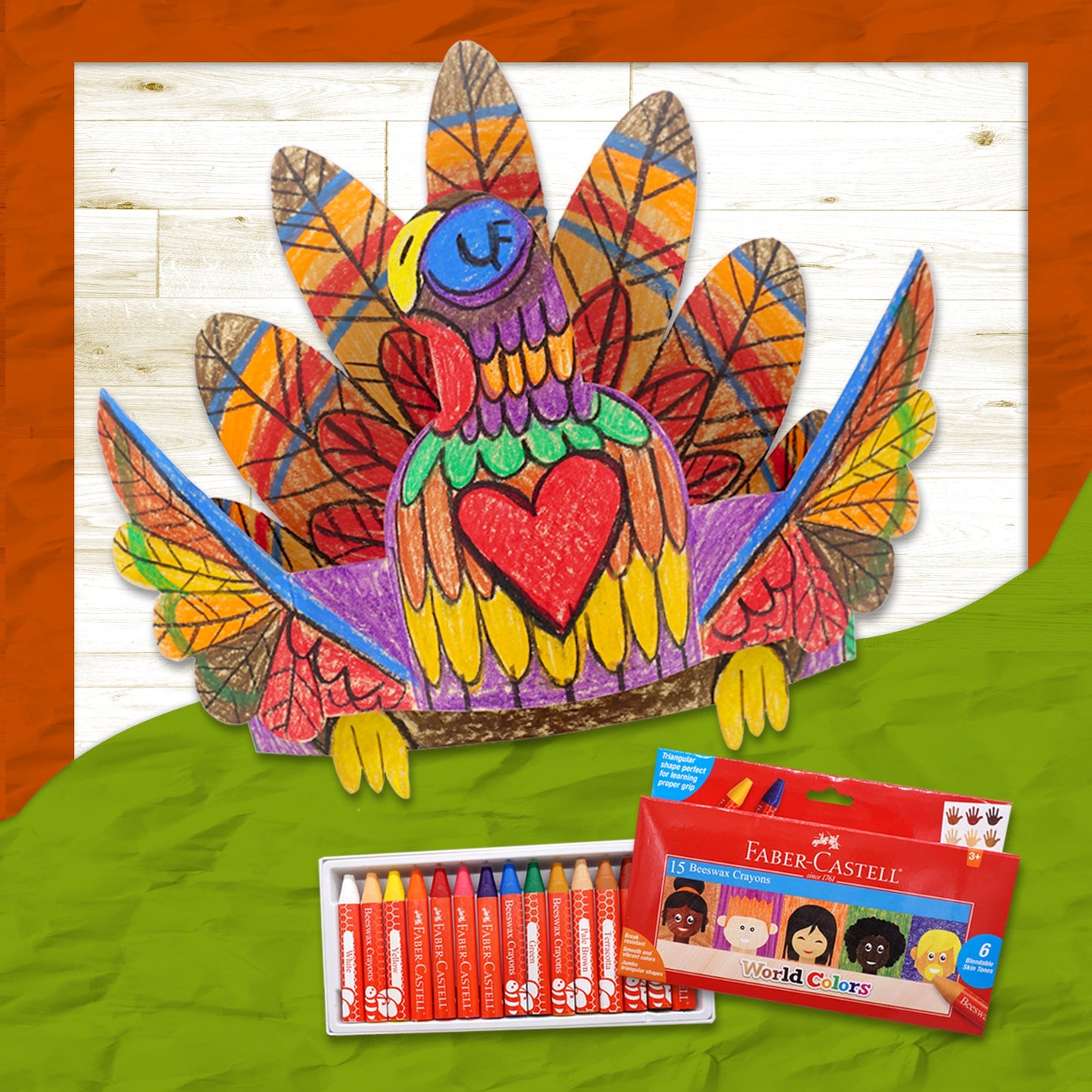 The Thankful Turkey Thanksgiving Craft Kit (Ages 3-9)