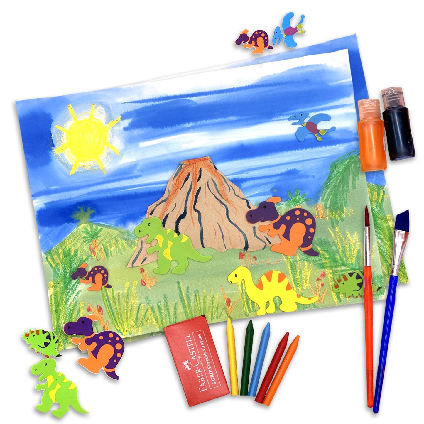 Dino Explorers Craft Kit – Fun Arts & Crafts for Kids (Ages 3-9)