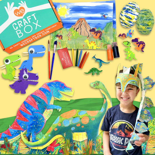 Dino Explorers Craft Kit – Fun Arts & Crafts for Kids (Ages 3-9)