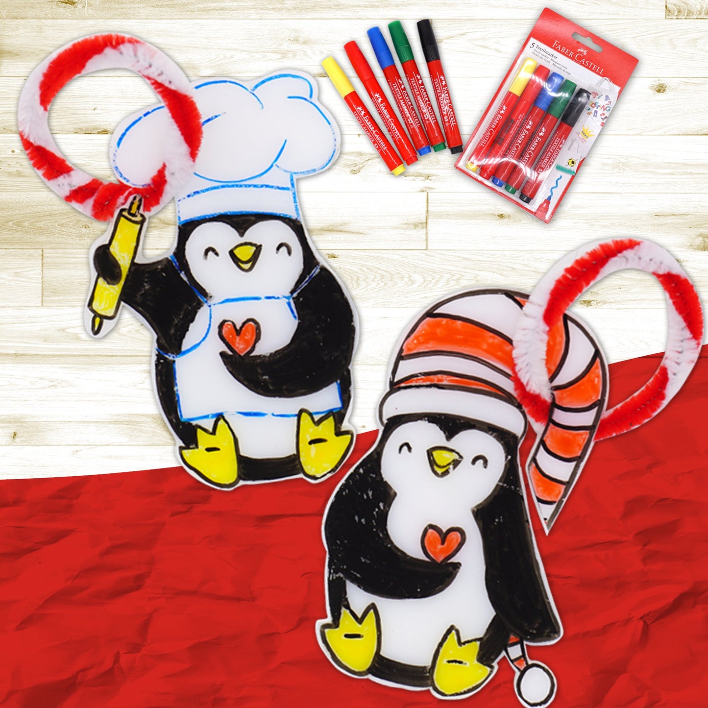 Kid's Holiday Craft Kit: Penguin's Great Baking Challenge (Ages 3-9)