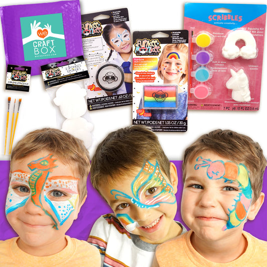 Kid's Rainbow Face Painting Craft Kit (Ages 3-9)