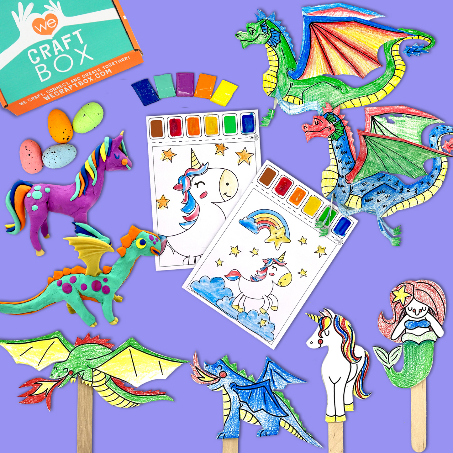 Mythical Creatures Craft Kit – Magical Arts & Crafts for Kids (Ages 3-9)