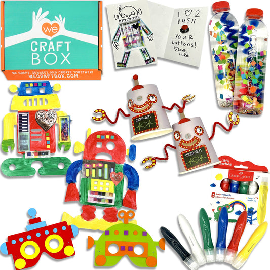 Rocking Robot Craft Kit – Fun DIY Robot Crafts for Kids (Ages 3-9)