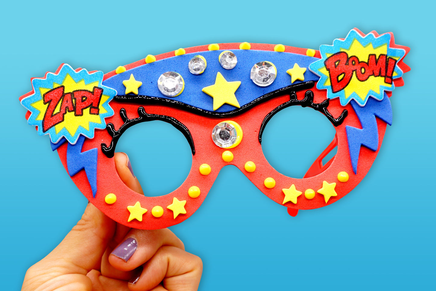 Superhero Face Painting & DIY Mask Kit for Kids (Ages 3-9)