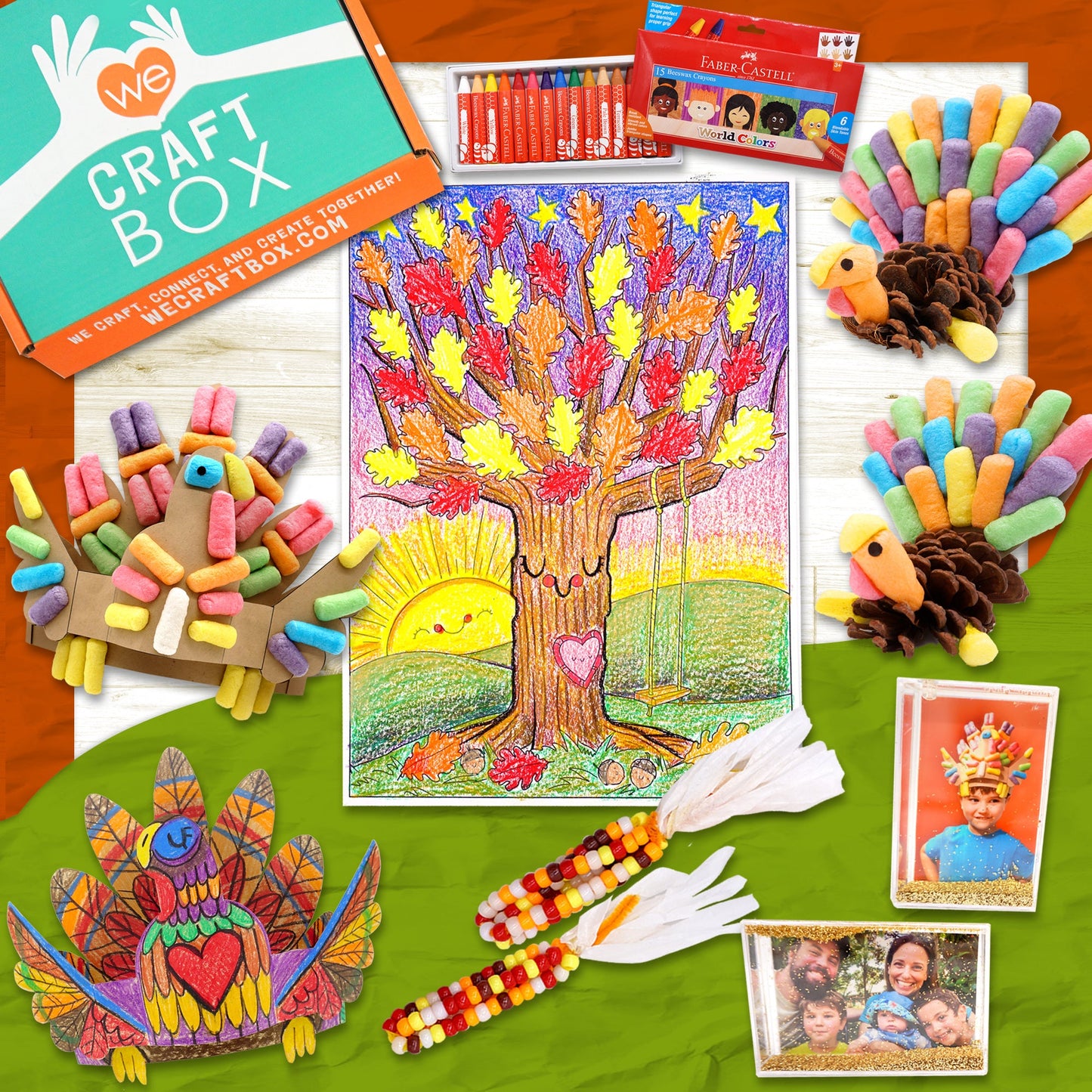 The Thankful Turkey Thanksgiving Craft Kit (Ages 3-9)