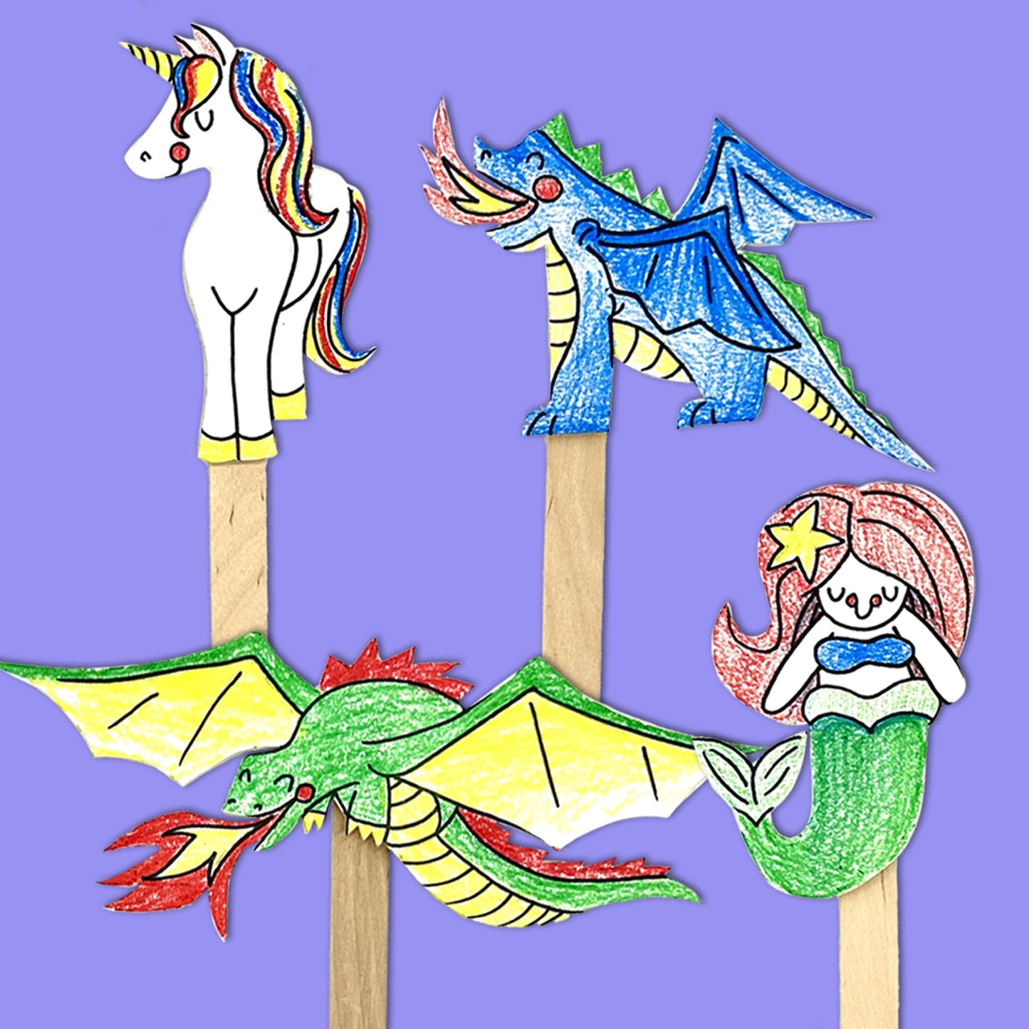 Mythical Creatures Craft Kit – Magical Arts & Crafts for Kids (Ages 3-9)