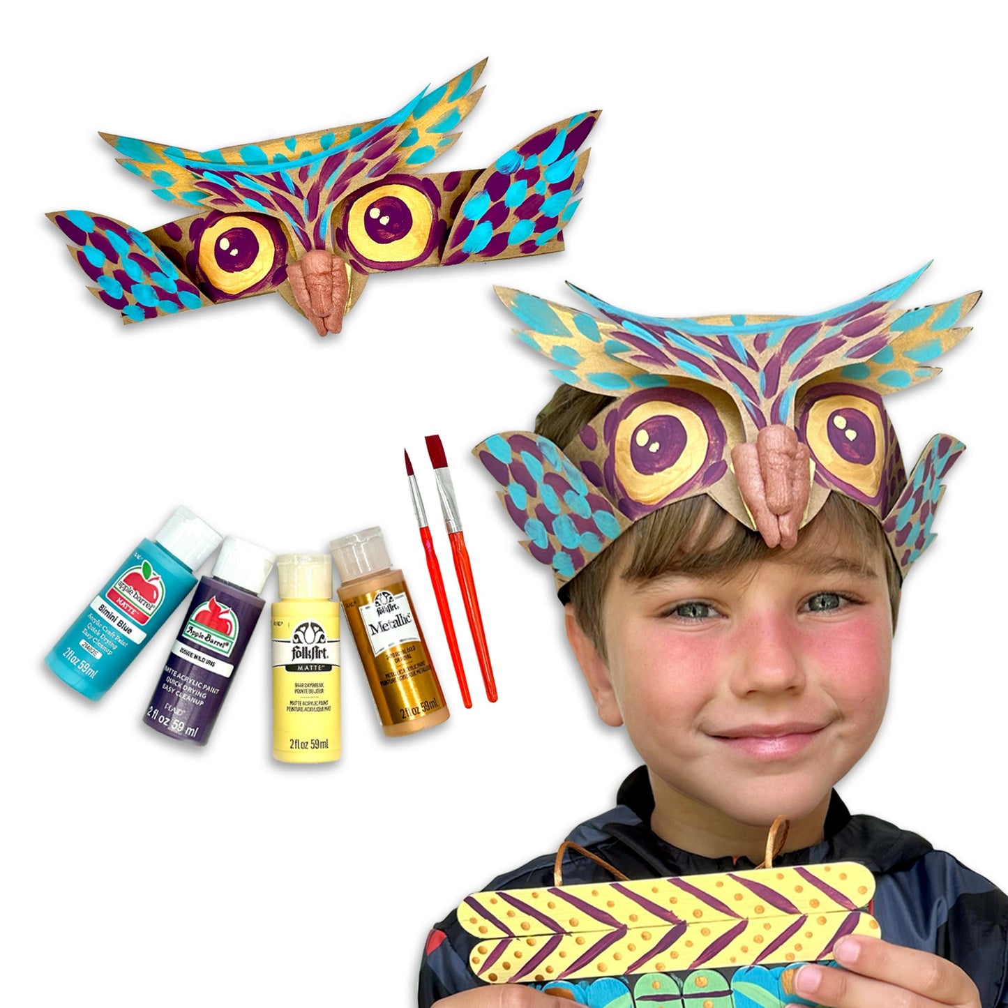 Owl’s Wild Wilderness Craft Kit – Fun Kids’ Arts & Crafts (Ages 3-9)