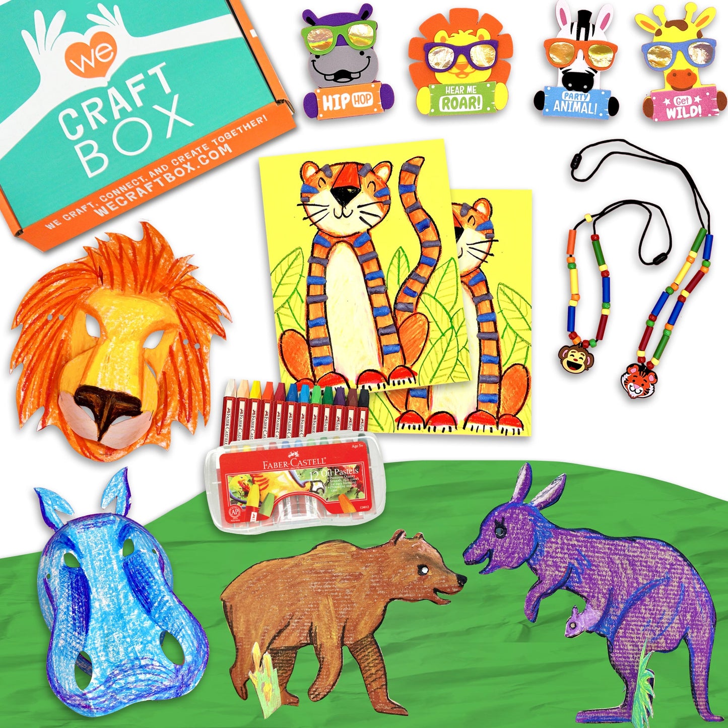 Wild Kingdom Kids Craft Kit – Fun Animal Crafts (Ages 3-9)